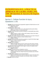 Pathophysiology&comma;  A PRACTICAL APPROACH  BY LACHEL STORY &comma;NSG 3280&lpar; 300 Questions & Answers&rpar; All chapters covered&period;
