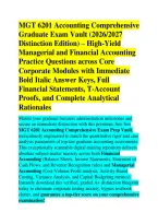 MGT 6201 Accounting Graduate Exam Vault &vert; Managerial & Financial Accounting Prep &lpar;2026&sol;2027&rpar;