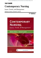 Test Bank - Contemporary Nursing&colon; Issues&comma; Trends&comma; and Management 7th Edition &lpar;Cherry&comma; 2017&rpar; Chapter 1-28&vert; All Chapters with Answers and Rationales