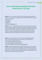 RN ATI CONCEPT-BASED ASSESSMENT PROCTORED EXAM FOR LEVEL 2 TEST BANK