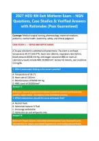 2027 HESI RN Exit Midterm Exam &ndash; NGN &NewLine;Questions&comma; Case Studies & Verified Answers &NewLine;with Rationales &lpar;Pass Guaranteed&rpar;