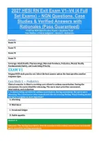 HESI RN Exit Exam V1&ndash;V10 &lpar;10 Full Set Exams&rpar;&comma; Midterm and Final Exam Bundle &ndash; NGN Questions&comma; Case Studies & Verified Answers with Rationales 