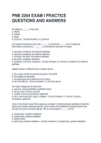 PNB 2264 EXAM I PRACTICE QUESTIONS AND ANSWERS &vert; GRADED A