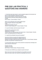 PNB 2265 LAB PRACTICAL 2 QUESTIONS AND ANSWERS