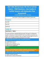 2027 HESI RN Exit Exam V8&ndash;V10 &lpar;3 Full Set &NewLine;Exams&rpar; &ndash; NGN Questions&comma; Case Studies & &NewLine;Verified Answers with Rationales &lpar;Pass &NewLine;Guaranteed&rpar; 