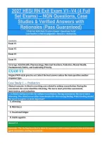 HESI RN Exit Exam V1&ndash;V10&comma; Midterm and Final Exam &ndash; NGN Questions&comma; Case Studies & Verified Answers with Rationales Exam Bundle 