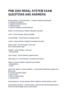 PNB 2265 RENAL SYSTEM EXAM QUESTIONS AND ANSWERS &lpar;GRADED A&rpar;