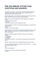 PNB 2265-IMMUNE SYSTEM EXAM QUESTIONS AND ANSWERS