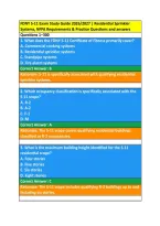 FDNY S-11 Exam Study Guide 2026&sol;2027 &vert; Residential Sprinkler &NewLine;Systems&comma; NFPA Requirements & Practice Questions and answers  