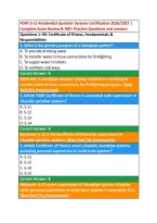 FDNY S-11 Residential Sprinkler Systems Certification 2026&sol;2027 &vert; &NewLine;Complete Exam Review & 300&plus; Practice Questions and answers 