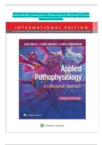 Complete Test Bank For Applied Pathophysiology A Conceptual Approach 4th Edition Judi Nath All Chapters &lpar;1-20&rpar; &vert;ISBN&colon; 9781975179199&NewLine;&vert; Covered With Questions And Verified Solutins With Rationales And Case Study&period;&vert;Guaranteed Pass&period;