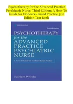 Psychotherapy for the Advanced Practice Psychiatric Nurse 3rd Edition Test Bank PDF Download