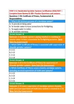 FDNY S-11 Residential Sprinkler Systems Certification 2026&sol;2027 &vert; &NewLine;Complete Exam Review & 300&plus; Practice Questions and answers 