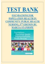 Foundations for Population Health in Community Public Health Nursing 5th Edition Test Bank by Stanhope