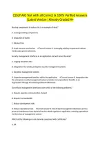 CSSLP AIO Test with all Correct & 100&percnt; Verified Answers &vert;Latest Version &vert;Already Graded A&plus;