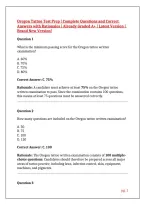 Oregon Tattoo Test Prep &vert; Complete Questions and Correct Answers with Rationales &vert; Already Graded A&plus; &vert; Latest Version &vert; Brand New Version&excl;