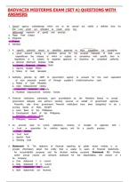 BADVAC3X MIDTERMS EXAM &lpar;SET A&rpar; QUESTIONS WITH&NewLine;ANSWERS
