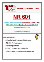 &NewLine;NR 601~Midterm Geriatric Medicine ~ Examination Review &lpar;Latest 2026 &sol; 2027 Update&rpar; Questions & Answers &lpar;Verified Answers&rpar; A&plus; Study Guide&period;&NewLine;