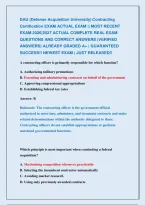 DAU &lpar;Defense Acquisition University&rpar; Contracting Certification EXAMS &vert;&vert; MOST RECENT EXAMS 2026&vert;2027 