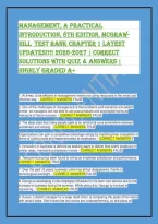 Test Bank Management Practical Introduction 8th Kinicki Ch 1