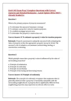 IAAO 102 Exam Prep &vert; Complete Questions with Correct Answers and Detailed Rationales &ndash; Latest Update 2026&sol;2027 &vert; Already Graded A&plus;