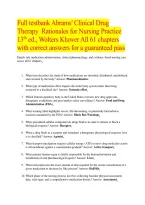 Abrams' Clinical Drug Therapy  Rationales for Nursing Practice 13th ed&period;&comma; Wolters Kluwer All 61 chapters with correct answers for a guaranteed pass