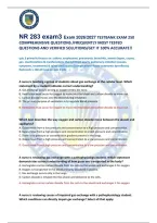 NR 283 exam3 Exam 2026&sol;2027 TESTBANK EXAM 250 &NewLine;COMPREHENSIVE QUESTIONS &sol;FREQUENTLY MOST TESTED &NewLine;QUESTIONS AND VERIFIED SOLUTIONS&sol;GET IT 100&percnt; ACCURATE&excl;&excl;   