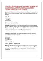 DAVITA PCT FINAL EXAM - 2026 &vert; 2 DIFFERENT VERSIONS &vert; ALL EXAM QUESTIONS&comma; CORRECT ANSWERS AND RATIONALE &lpar;ALREADY GRADED A&plus;&rpar; &vert; LATEST UPDATE
