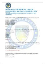NR 302 exam 3 NEWEST TEST EXAM 180 &NewLine;COMPREHENSIVE QUESTIONS &sol;FREQUENTLY MOST &NewLine;TESTED QUESTIONS AND VERIFIED SOLUTIONS&sol;GET IT 100&percnt; &NewLine;ACCURATE&excl;&excl;   