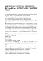 CHAPTER 17 NURSING DIAGNOSIS FINAL EXAM REVIEW AND PRACTICE TEST&period;pdf&NewLine;&NewLine;