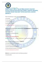 NR565 Week 5 DM & Thyroid Meds NEWEST 2026&sol;2027 &NewLine;ACTUAL EXAM 80 QUESTIONS AND CORRECT &lpar;VERIFIED ANSWERS&rpar; &NewLine;COVERING RECENT AND MOST TESTED QUESTIONS &vert;ALREADY &NewLine;GRADED A&plus; 