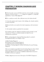 CHAPTER 17 NURSING DIAGNOSIS QUIZ PREPARATION&period;pdf&NewLine;