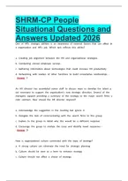 SHRM-CP People Situational Questions and Answers Updated 2026