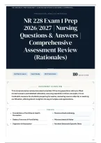 NR 228 Exam 1 Prep 2026&sol;2027 &vert; Nursing Questions & Answers &vert; Comprehensive Assessment Review &lpar;Rationales&rpar;