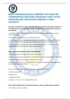 NHCO Phlebotomy Exam 2026&sol;2027 TEST EXAM 100 &NewLine;COMPREHENSIVE QUESTIONS &sol;FREQUENTLY MOST TESTED &NewLine;QUESTIONS AND VERIFIED SOLUTIONS&sol;GET IT 100&percnt; &NewLine;ACCURATE&excl;&excl;  