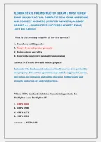 FLORIDA STATE FIRE INSTRUCTOR 3 EXAM &vert;&vert; MOST RECENT &NewLine;EXAM 2026&vert;2027 ACTUAL COMPLETE REAL EXAM QUESTIONS &NewLine;AND CORRECT ANSWERS &lpar;VERIFIED ANSWERS&rpar; ALREADY &NewLine;GRADED A&plus; &vert; GUARANTEED SUCCESS&excl;&excl; NEWEST EXAM &vert; &NewLine;JUST RELEASED&excl;&excl;