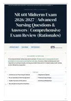 NR 601 Midterm Exam 2026&sol;2027 &vert; Advanced Nursing Questions & Answers &vert; Comprehensive Exam Review &lpar;Rationales&rpar;
