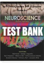 Neuroscience 6th Edition Test Bank by Purves&comma; Chapters 1-34 Complete Guide A&plus;