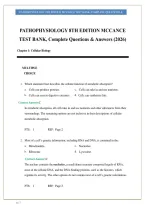 PATHOPHYSIOLOGY 8TH EDITION MCCANCE TEST BANK&comma; Complete Questions & Answers &lpar;2026&rpar;&period;