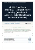 NR 228 Final Exam 2026&sol;2027 &vert; Comprehensive Nursing Questions & Answers &vert; Latest Final Exam Review &lpar;Rationales&rpar;