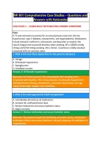 NR 601 Comprehensive Case Studies &ndash; Questions and &NewLine;Answers with Rationales