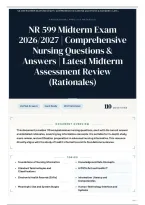 NR 599 Midterm Exam 2026&sol;2027 &vert; Comprehensive Nursing Questions & Answers &vert; Latest Midterm Assessment Review &lpar;Rationales&rpar;
