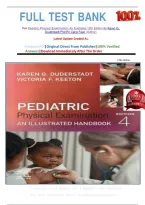     FULL TEST BANK&NewLine;For Pediatric Physical Examination&colon; An Illustrated 12th Edition By Karen G&period; Duderstadt Phd Rn Cpnp Faan &lpar;Author&rpar;&NewLine; Latest Update Graded A&plus;&period;&NewLine;