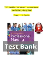 Leddy & Pepper&rsquo;s Professional Nursing 10th Edition by Hood &ndash; Test Bank&NewLine;