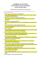 NR 326  MENTAL-HEALTH NURSING&NewLine;EXAM 2 STUDY GUIDE&NewLine;250 Short-Answer Review Questions with Correct Answers&NewLine;