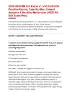 2026 HESI RN Exit Exam V1&ndash;V10 &vert; Full NGN Practice Exams&comma; Case Studies&comma; Correct Answers & Detailed Rationales &vert; HESI RN Exit Exam Prep