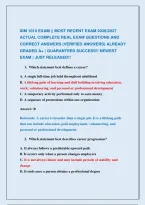 IDM 1010 EXAM &vert;&vert; MOST RECENT EXAM 2026&vert;2027 &NewLine;ACTUAL COMPLETE REAL EXAM QUESTIONS AND &NewLine;CORRECT ANSWERS &lpar;VERIFIED ANSWERS&rpar; ALREADY &NewLine;GRADED A&plus; &vert; GUARANTEED SUCCESS&excl;&excl; NEWEST &NewLine;EXAM &vert; JUST RELEASED&excl;&excl; 