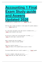 Accounting 1 Final Exam Study guide and Aswers Updated 2026&period;pdf&NewLine;&NewLine;
