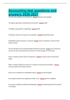 Accounting test questions and answers 2026&period;