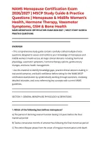 NAMS Menopause Certification Exam 2026&sol;2027 &vert; MSCP Study Guide & Practice Questions &vert; Menopause & Midlife Women&rsquo;s Health&comma; Hormone Therapy&comma; Vasomotor Symptoms&comma; GSM & Bone Health